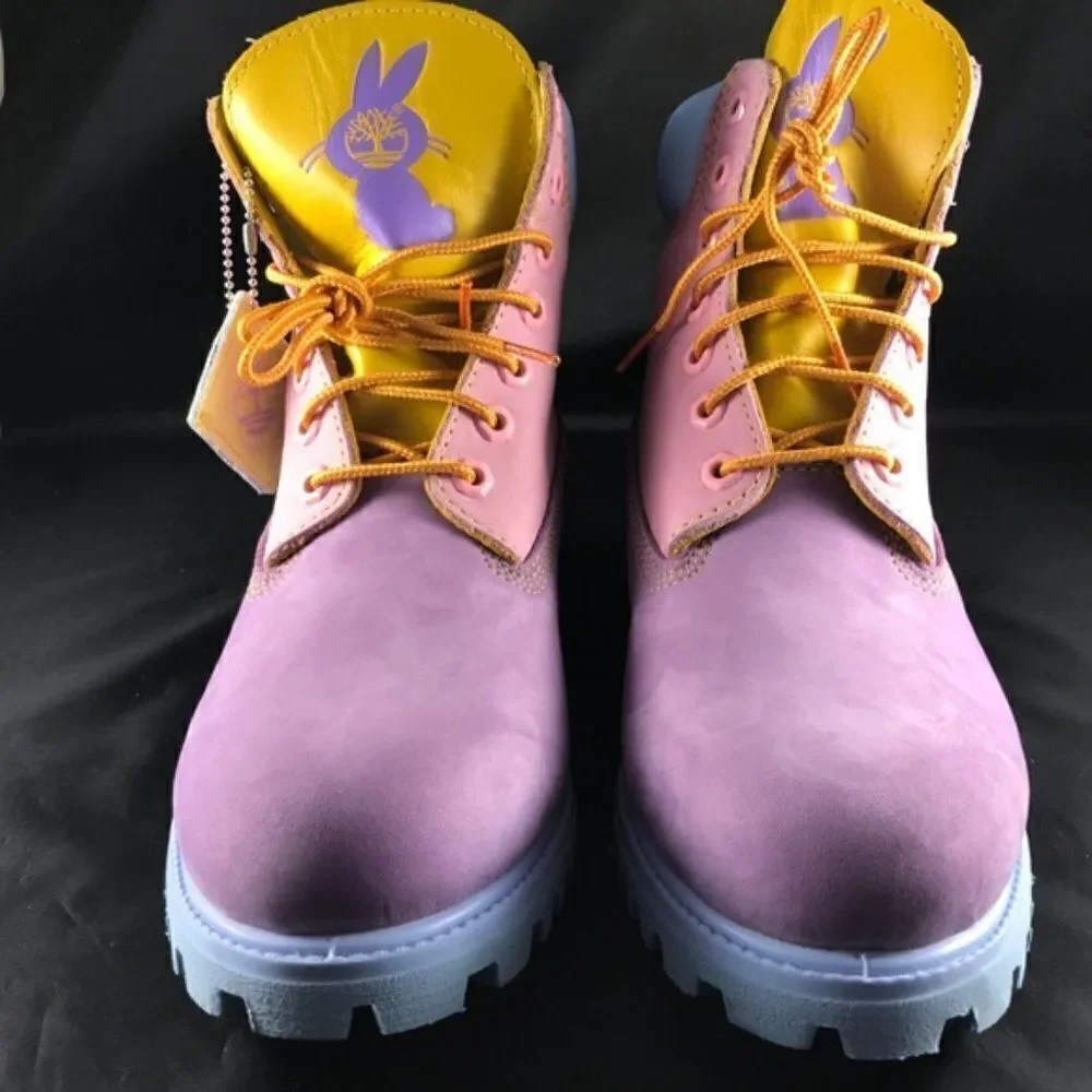 Rare Jeff Staple Design 2007 Easter Timberlands Pigeon Pink Purple Marigold 8M